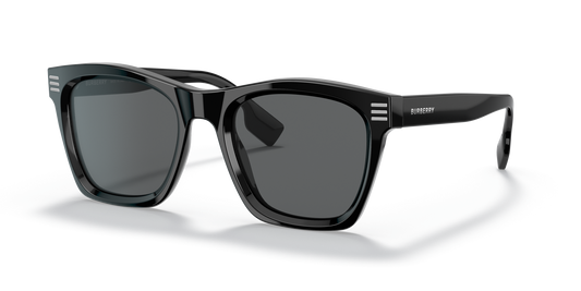 משקפי שמש בורברי שחור-אפור כהה | BURBERRY BE4348 Cooper Black-Dark Grey