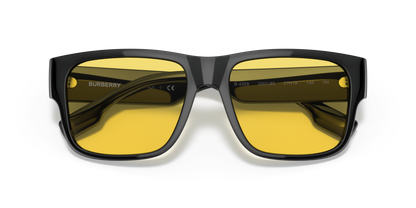 משקפי שמש burberry שחור-צהוב | BURBERRY BE4358 Knight Black-Yellow
