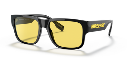 משקפי שמש burberry שחור-צהוב | BURBERRY BE4358 Knight Black-Yellow