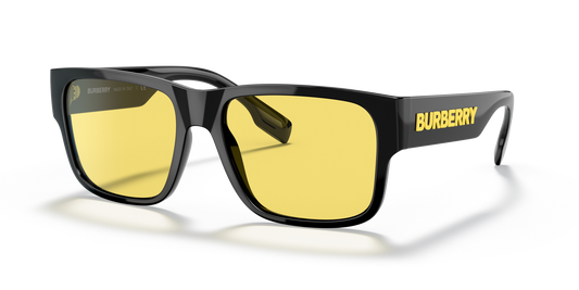 משקפי שמש burberry שחור-צהוב | BURBERRY BE4358 Knight Black-Yellow