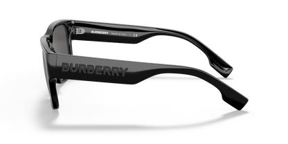 משקפי שמש בורברי שחור-אפור כהה | BURBERRY BE4358 Knight Black-Dark Grey