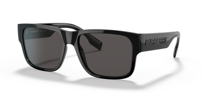משקפי שמש בורברי שחור-אפור כהה | BURBERRY BE4358 Knight Black-Dark Grey