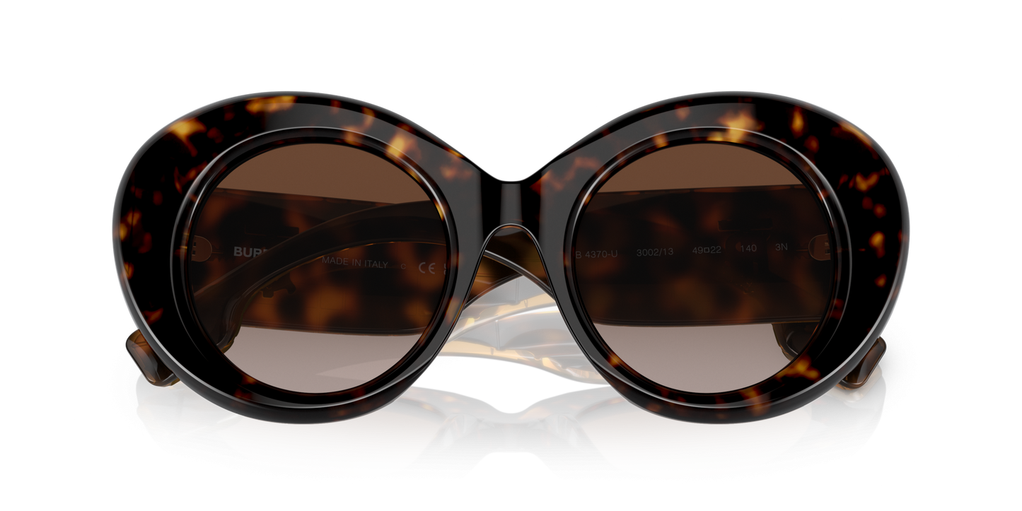 משקפי שמש בורברי בצבע חום כהה הוואנה | BURBERRY BE4370U Margot Dark Havana-Brown Gradient