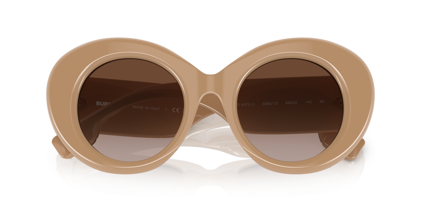 משקפי שמש בורברי בצבע בז'-חום | BURBERRY BE4370U Margot Beige-Brown Gradient