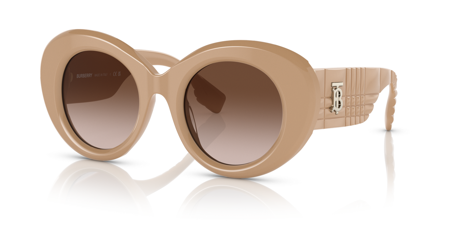 משקפי שמש בורברי בצבע בז'-חום | BURBERRY BE4370U Margot Beige-Brown Gradient