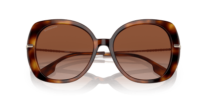 משקפי שמש בורברי בהיר הוואנה-חום שיפוע | BURBERRY BE4374 Eugenie Light Havana-Brown Gradient