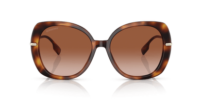 משקפי שמש בורברי בהיר הוואנה-חום שיפוע | BURBERRY BE4374 Eugenie Light Havana-Brown Gradient