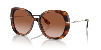 משקפי שמש בורברי בהיר הוואנה-חום שיפוע | BURBERRY BE4374 Eugenie Light Havana-Brown Gradient