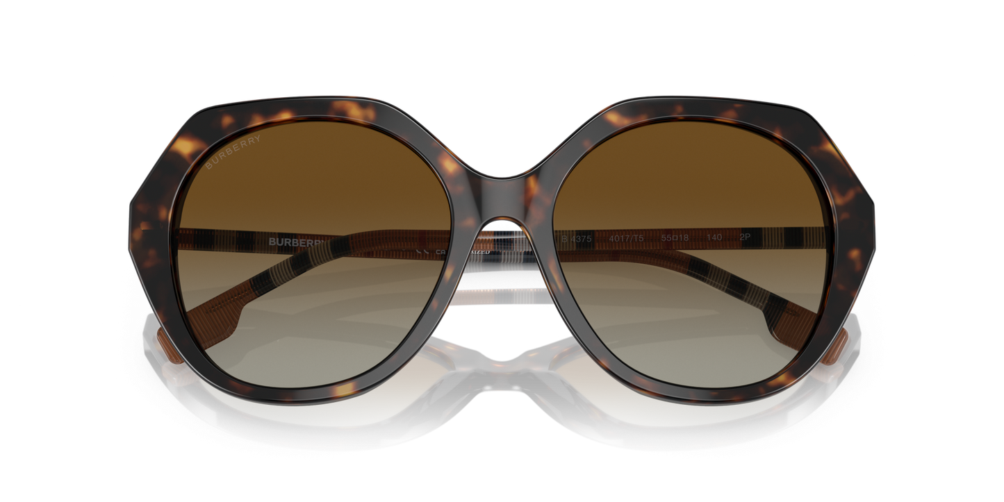 משקפי שמש בורברי כהה הוואנה-חום קוטב | BURBERRY BE4375 Vanessa Dark Havana-Brown Polar