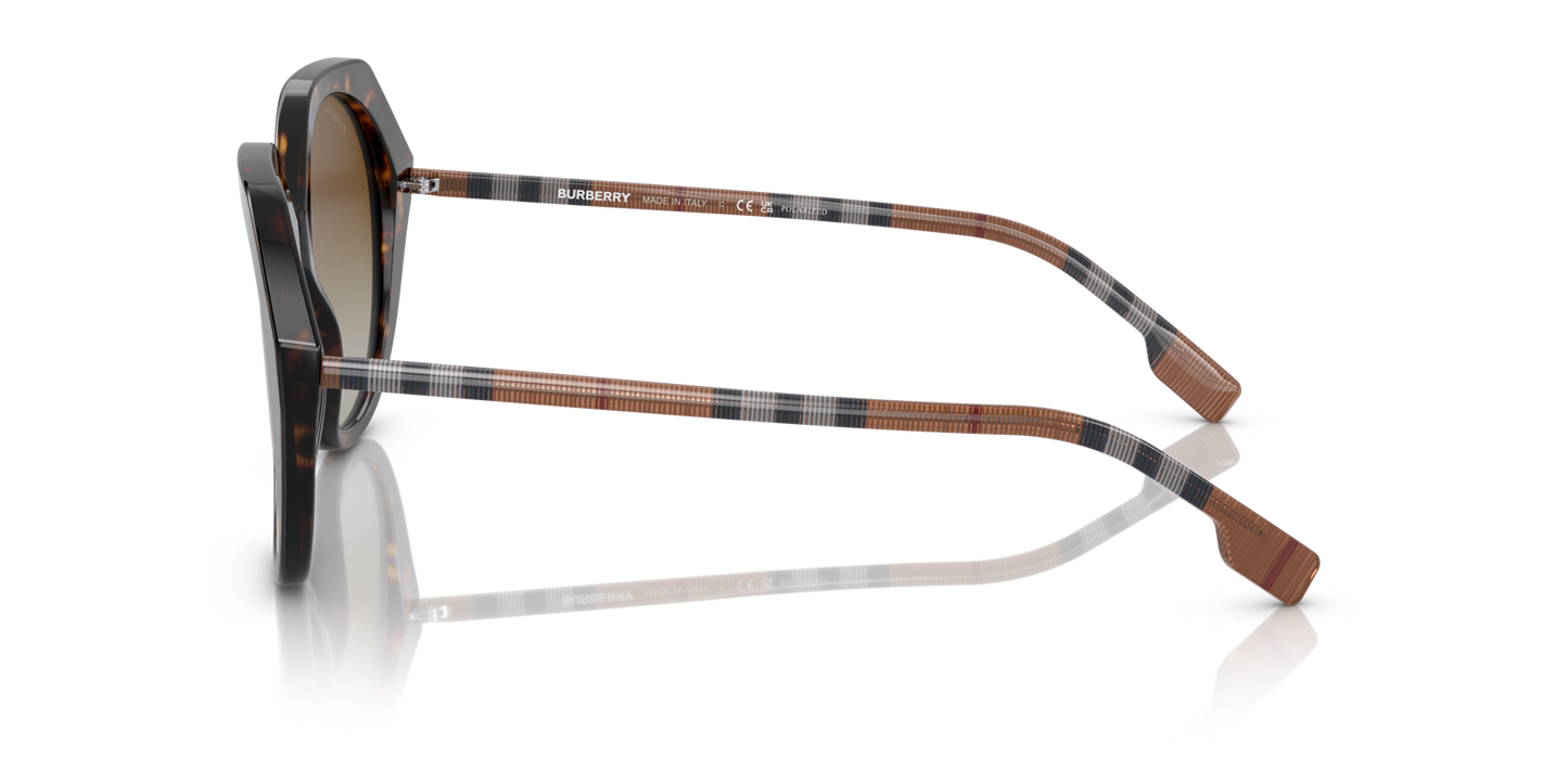 משקפי שמש בורברי כהה הוואנה-חום קוטב | BURBERRY BE4375 Vanessa Dark Havana-Brown Polar