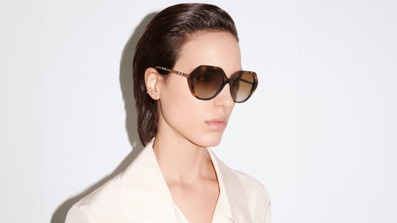 משקפי שמש בורברי כהה הוואנה-חום קוטב | BURBERRY BE4375 Vanessa Dark Havana-Brown Polar