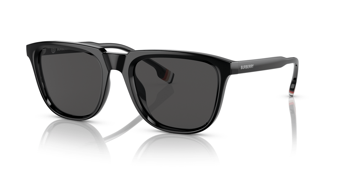משקפי שמש בורברי שחור-אפור כהה | BURBERRY BE4381U George Black-Dark Grey