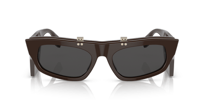 משקפי שמש בורברי חום-אפור כהה | BURBERRY BE4383 Brown-Dark Grey