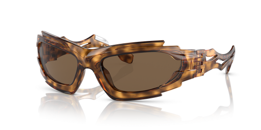 משקפי שמש בורברי הוואנה-חום כהה | BURBERRY BE4384 Marlowe Havana-Dark Brown