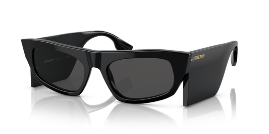משקפי שמש בורברי שחור-אפור כהה | BURBERRY BE4385 Palmer Black-Dark Grey