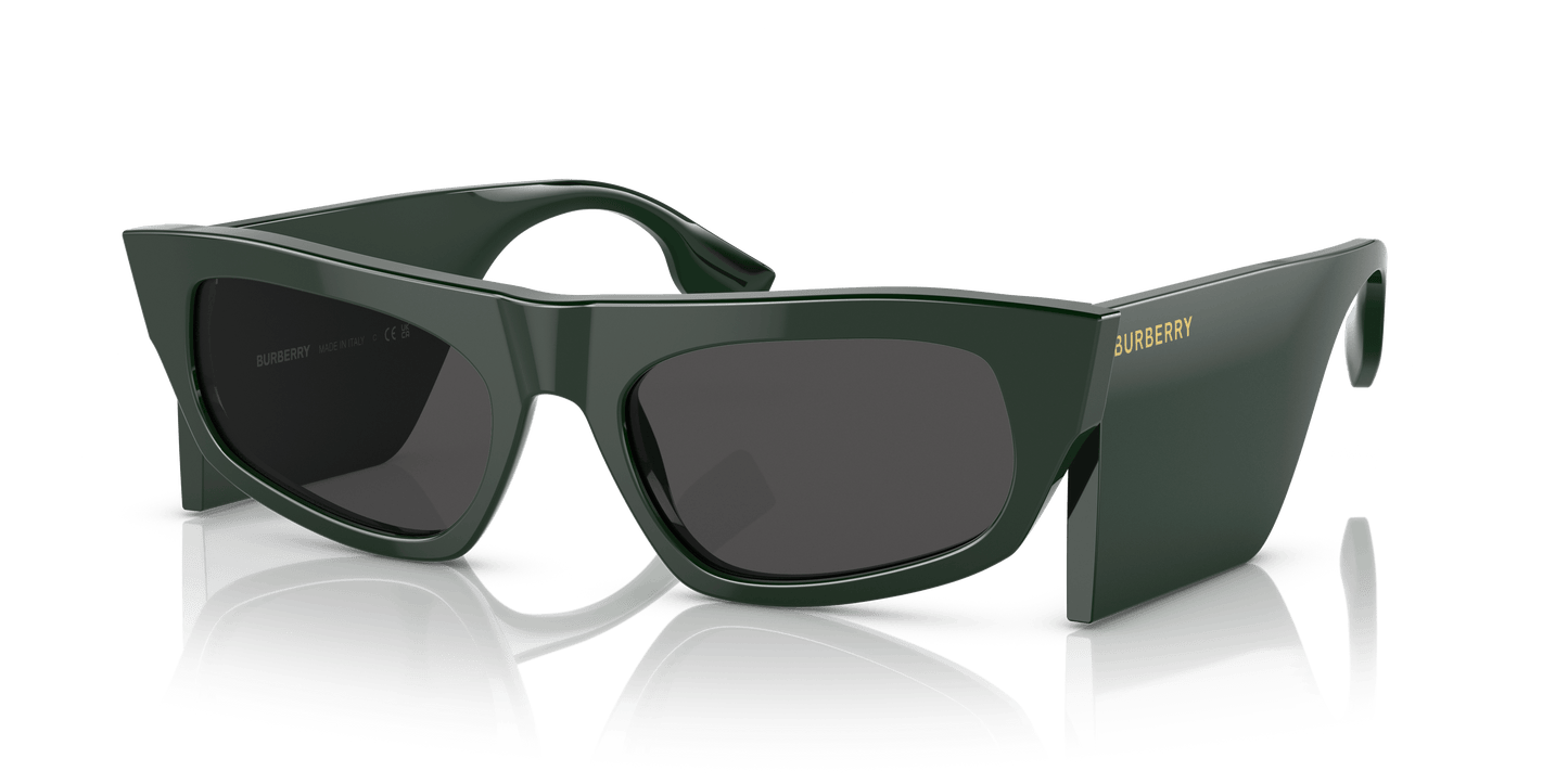 משקפי שמש בורברי ירוק-אפור כהה | BURBERRY BE4385 Palmer Green-Dark Grey