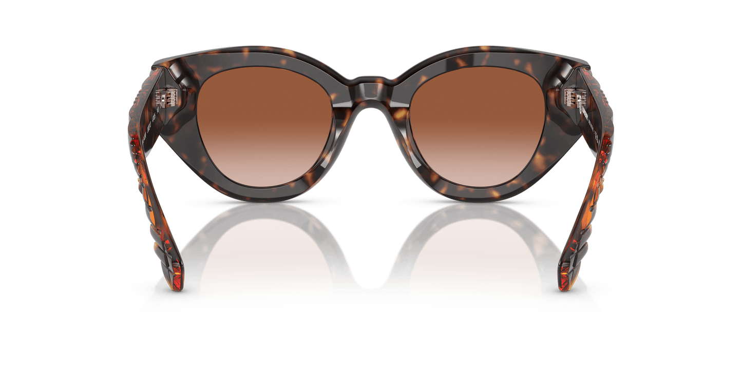 משקפי שמש של ברברי הוואנה כהה-חום שיפוע | BURBERRY BE4390 Meadow Dark Havana-Brown Gradient