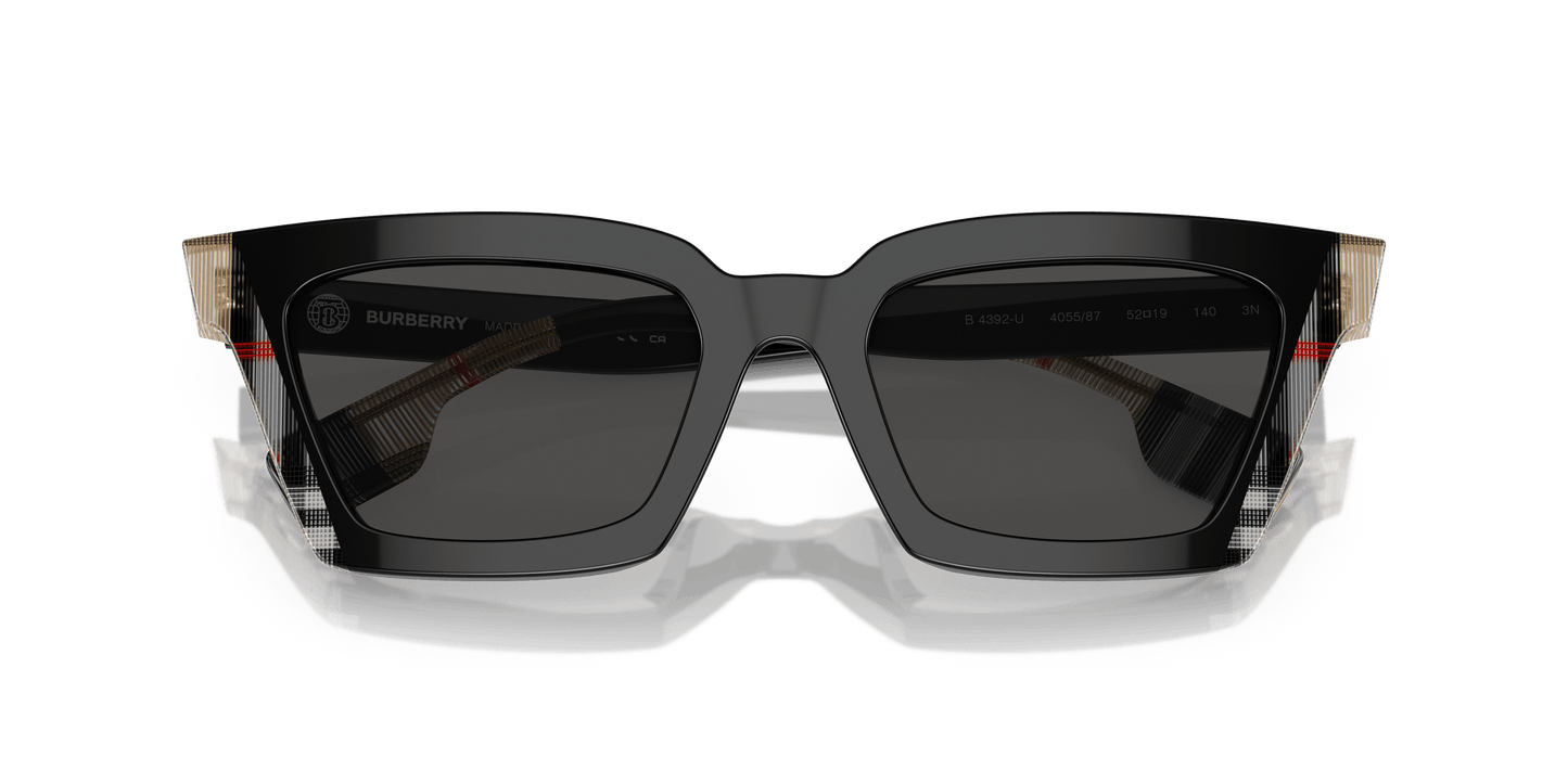 Burberry Sunglasses Black/Vintage Check-Dark Grey | BURBERRY BE4392U Briar Black/Vintage Check-Dark Grey