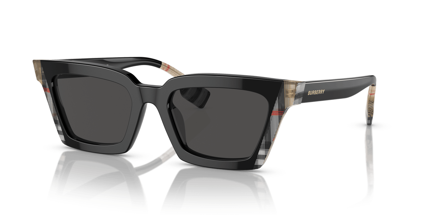 Burberry Sunglasses Black/Vintage Check-Dark Grey | BURBERRY BE4392U Briar Black/Vintage Check-Dark Grey