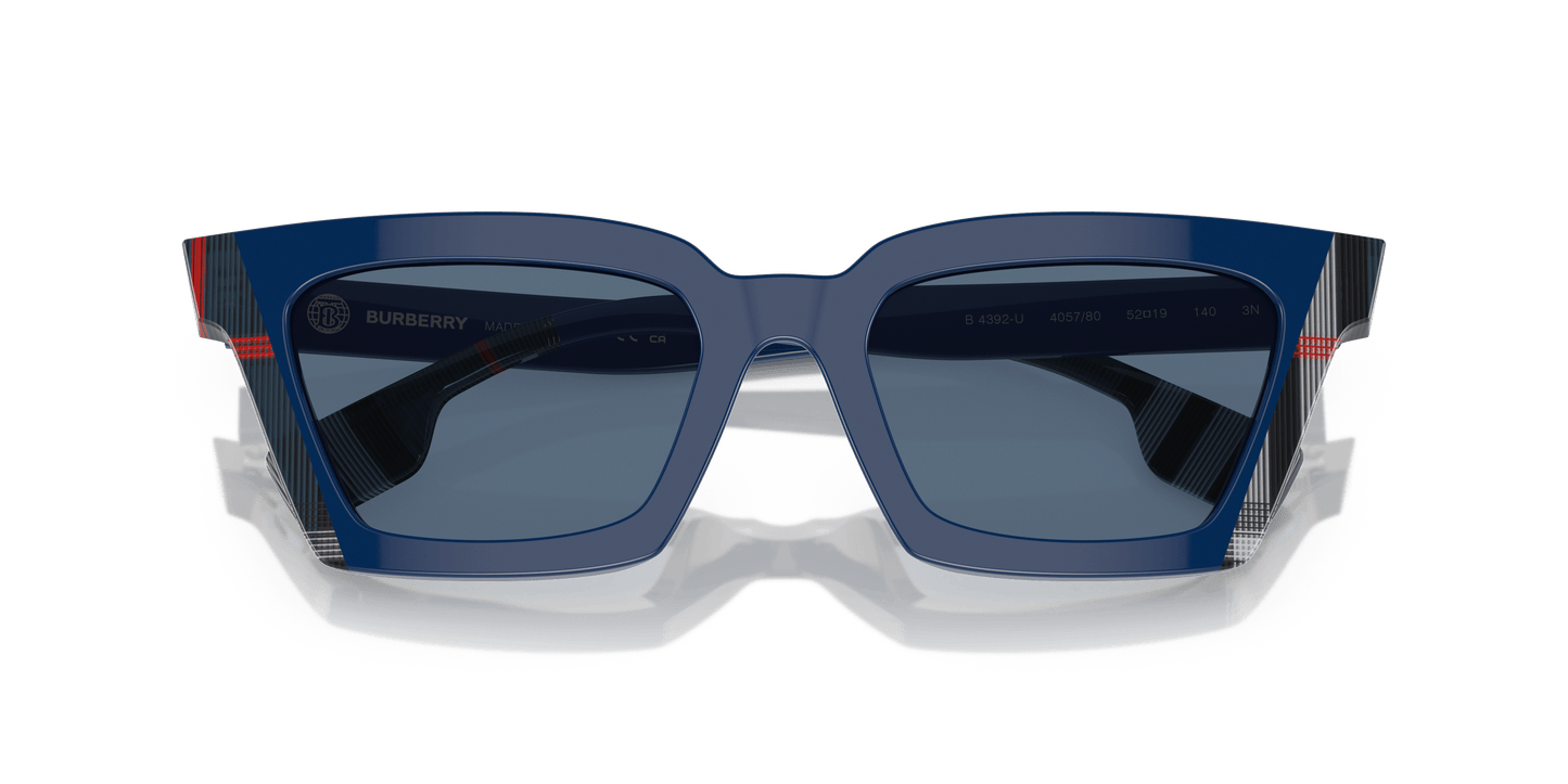 Burberry Sunglasses Blue/Navy Check Dark Blue | BURBERRY BE4392U Briar Blue/Navy Check-Dark Blue