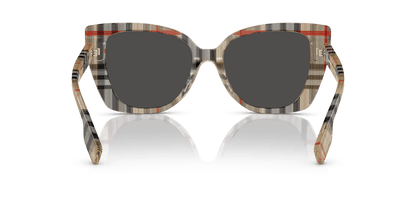 משקפי שמש של ברברי וינטג' צ'ק אפור כהה | BURBERRY BE4393 Meryl Vintage Check-Dark Grey