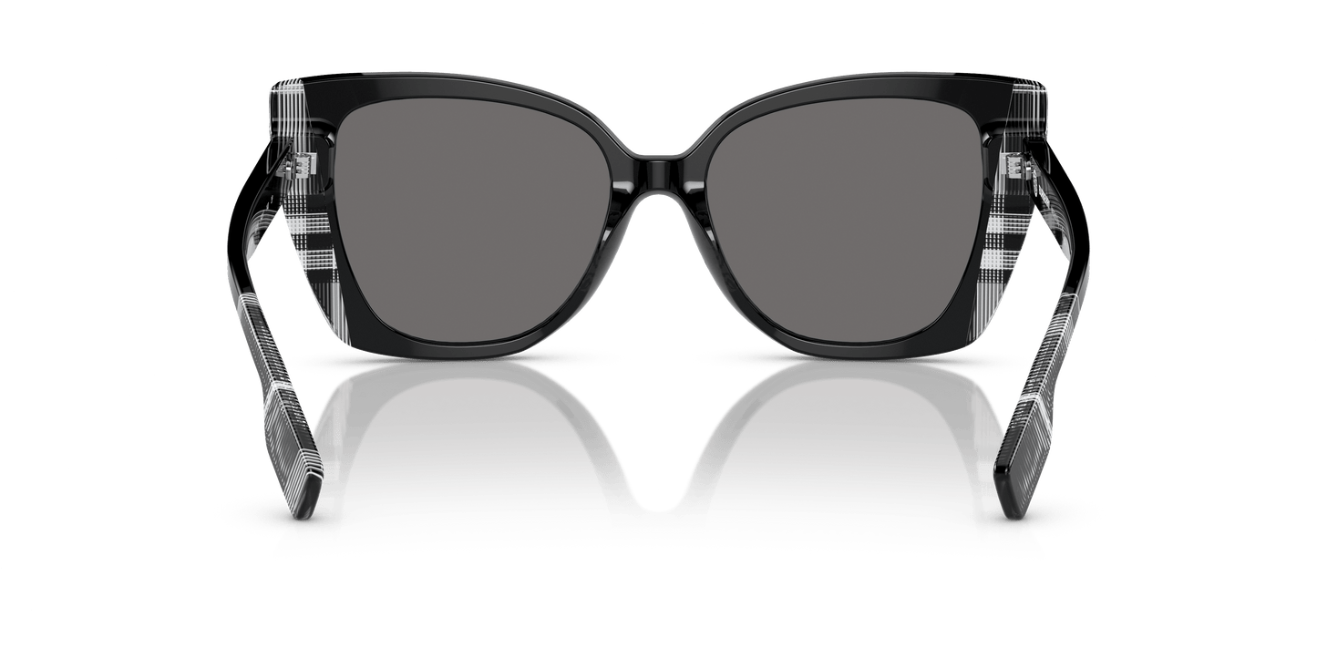Burberry Sunglasses Black/Check White Black-Dark Grey Polarized | BURBERRY BE4393 Meryl Black/Check White Black-Dark Grey Polarized