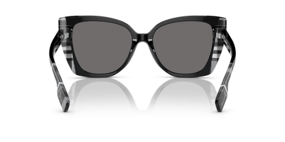 Burberry Sunglasses Black/Check White Black-Dark Grey Polarized | BURBERRY BE4393 Meryl Black/Check White Black-Dark Grey Polarized