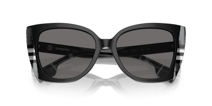 Burberry Sunglasses Black/Check White Black-Dark Grey Polarized | BURBERRY BE4393 Meryl Black/Check White Black-Dark Grey Polarized