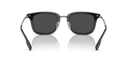 משקפי שמש בורברי שחור-אפור כהה | BURBERRY BE4395 Peter Black-Dark Grey