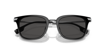משקפי שמש בורברי שחור-אפור כהה | BURBERRY BE4395 Peter Black-Dark Grey
