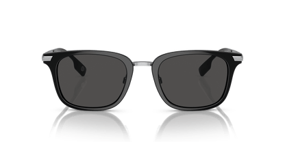 משקפי שמש בורברי שחור-אפור כהה | BURBERRY BE4395 Peter Black-Dark Grey