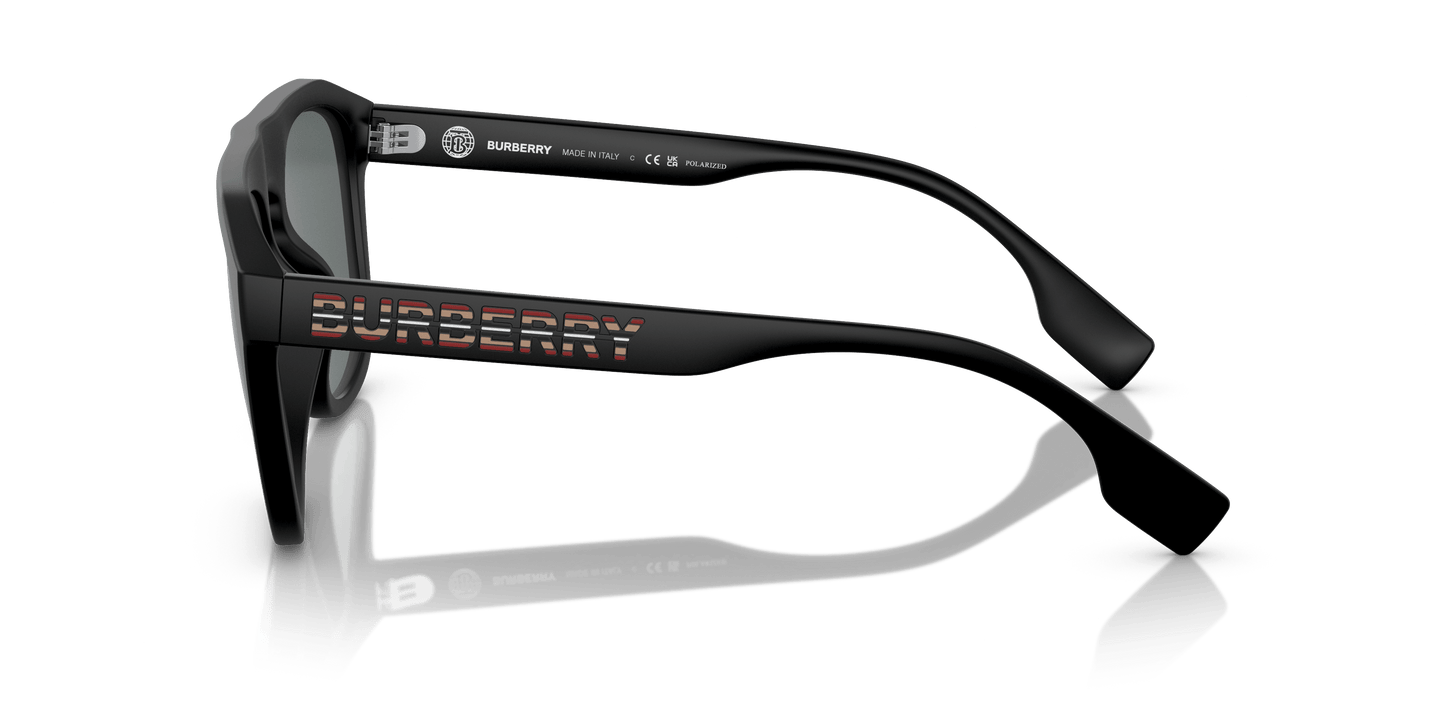 Burberry Polar Matte Black-Dark Grey Sunglasses | BURBERRY BE4396U Wren Matte Black-Dark Grey Polar