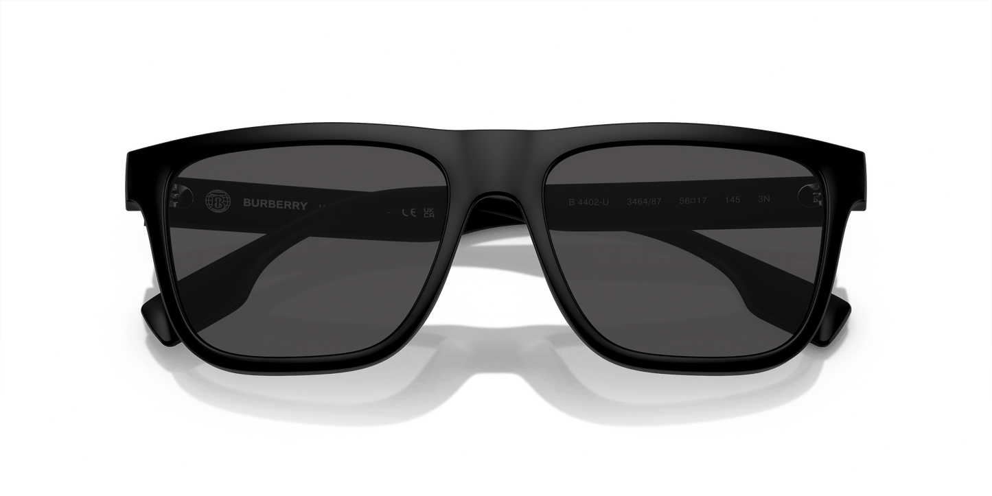 משקפי שמש של ברברי מט שחור-אפור כהה | BURBERRY BE4402U Matte Black-Dark Grey