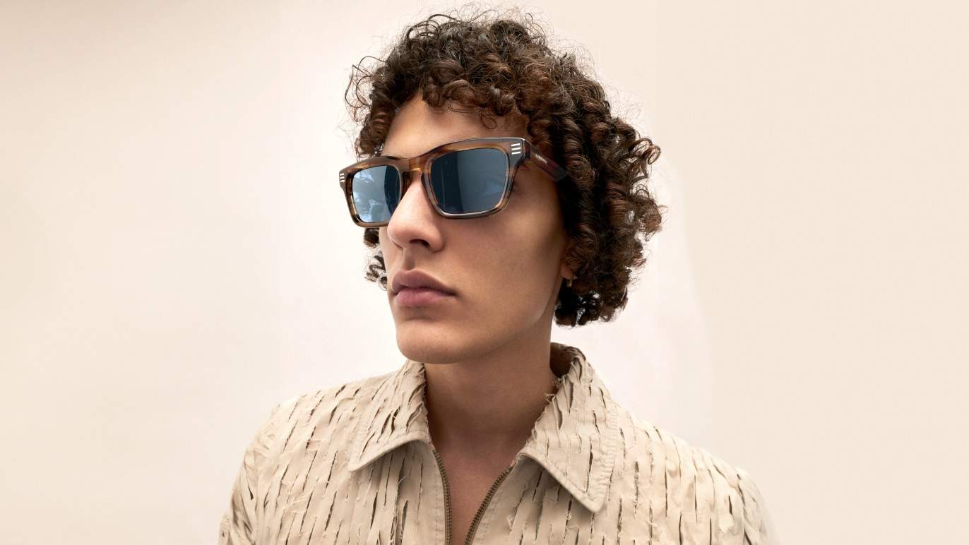 משקפי שמש בורברי חום-כחול כהה | BURBERRY BE4403 Brown-Dark Blue