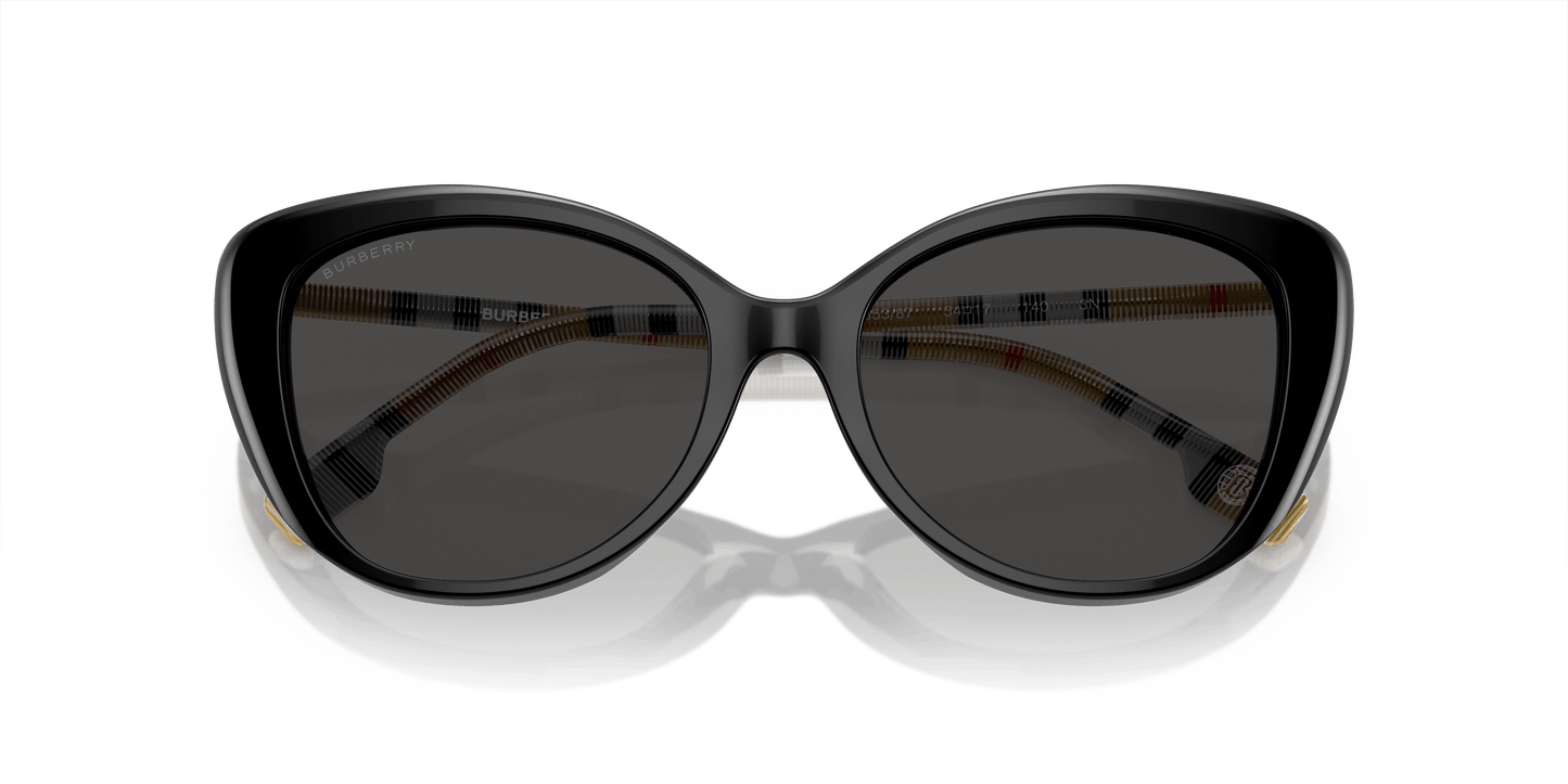 משקפי שמש בורברי שחור-אפור כהה | BURBERRY BE4407 Black-Dark Grey