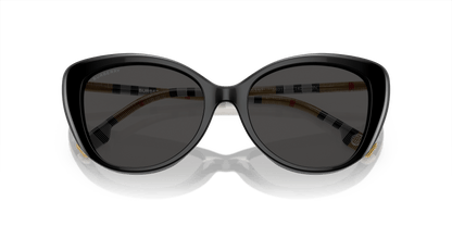 משקפי שמש בורברי שחור-אפור כהה | BURBERRY BE4407 Black-Dark Grey