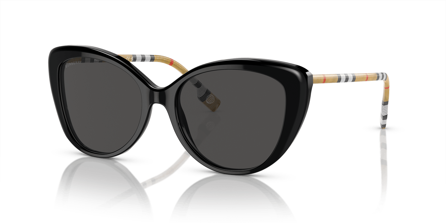 משקפי שמש בורברי שחור-אפור כהה | BURBERRY BE4407 Black-Dark Grey