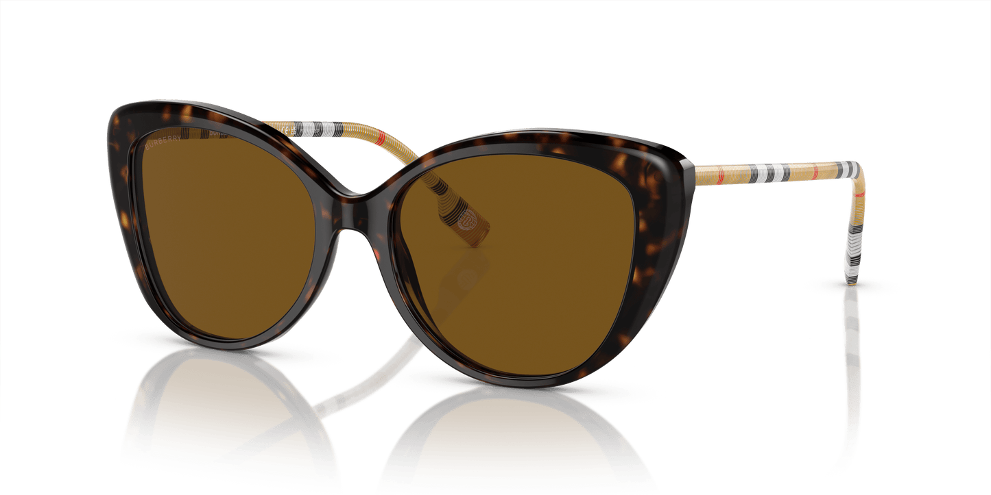 משקפי שמש של ברברי הוואנה כהה-קוטב חום | BURBERRY BE4407 Dark Havana-Brown Polar