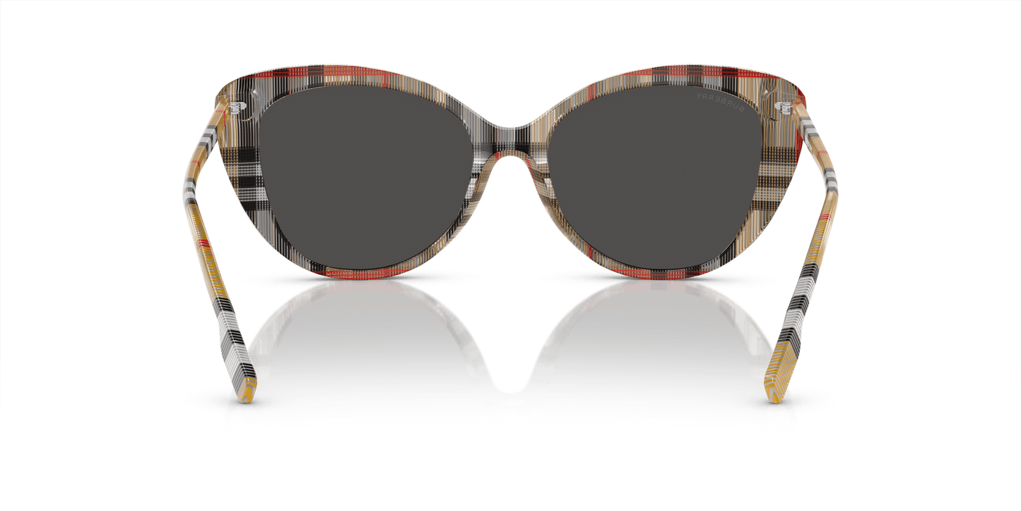 משקפי שמש של ברברי וינטג' צ'ק אפור כהה | BURBERRY BE4407 Vintage Check-Dark Grey