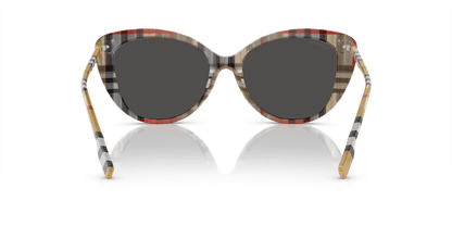 משקפי שמש של ברברי וינטג' צ'ק אפור כהה | BURBERRY BE4407 Vintage Check-Dark Grey