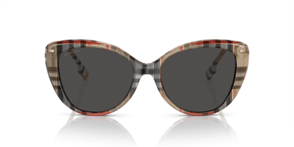 משקפי שמש של ברברי וינטג' צ'ק אפור כהה | BURBERRY BE4407 Vintage Check-Dark Grey