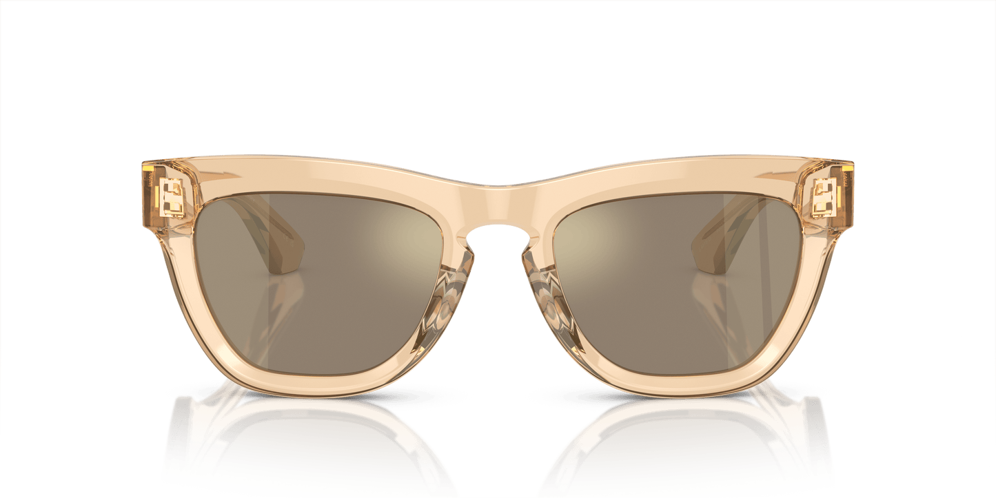 משקפי שמש של ברברי מראה חום-חום בהיר זהב | BURBERRY BE4415U Brown-Light Brown Mirror Gold