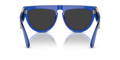 משקפי שמש של ברברי כחול-אפור מראה כסף | BURBERRY BE4416U Blue-Grey Mirror Silver
