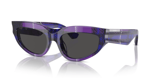 משקפי שמש של ברברי סמן סגול-אפור כהה | BURBERRY BE4425U Check Violet-Dark Grey