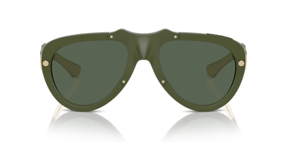 משקפי שמש של בורברי ירוק גומי-ירוק כהה | BURBERRY BE4433U Green Rubber-Dark Green