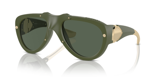 משקפי שמש של בורברי ירוק גומי-ירוק כהה | BURBERRY BE4433U Green Rubber-Dark Green
