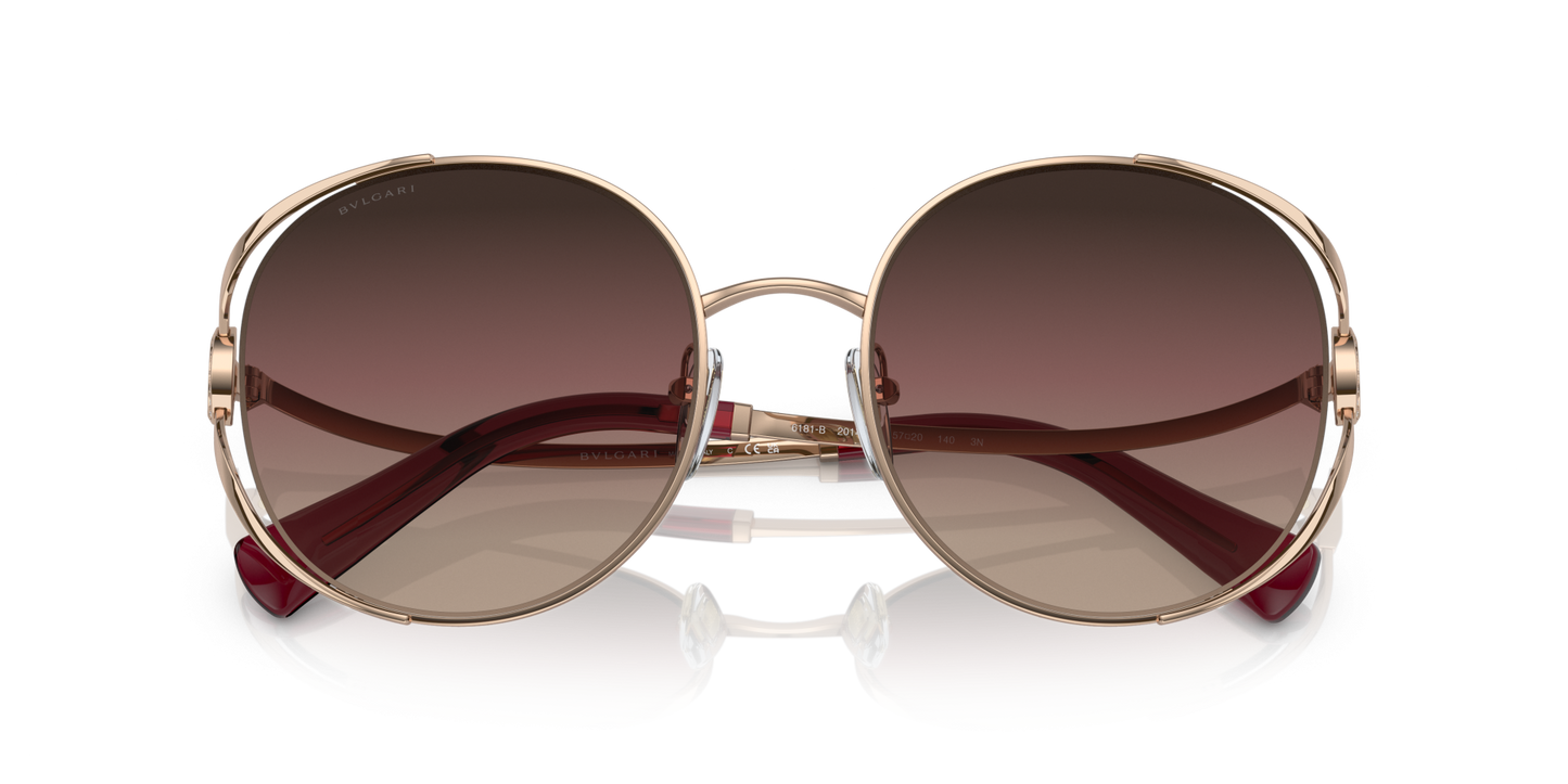 BVLGARI Sunglasses Pink Gold-Brown Grad Purple Grad Black | BVLGARI BV6181B Pink Gold-Brown Grad Purple Grad Black
