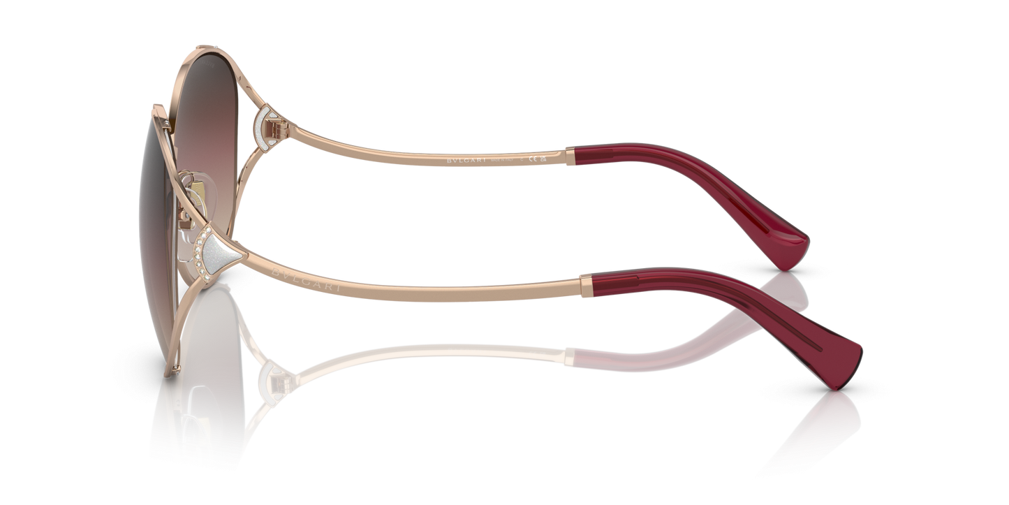 BVLGARI Sunglasses Pink Gold-Brown Grad Purple Grad Black | BVLGARI BV6181B Pink Gold-Brown Grad Purple Grad Black
