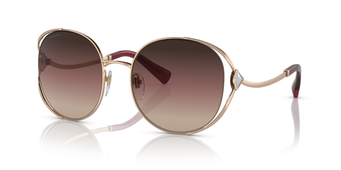 BVLGARI Sunglasses Pink Gold-Brown Grad Purple Grad Black | BVLGARI BV6181B Pink Gold-Brown Grad Purple Grad Black
