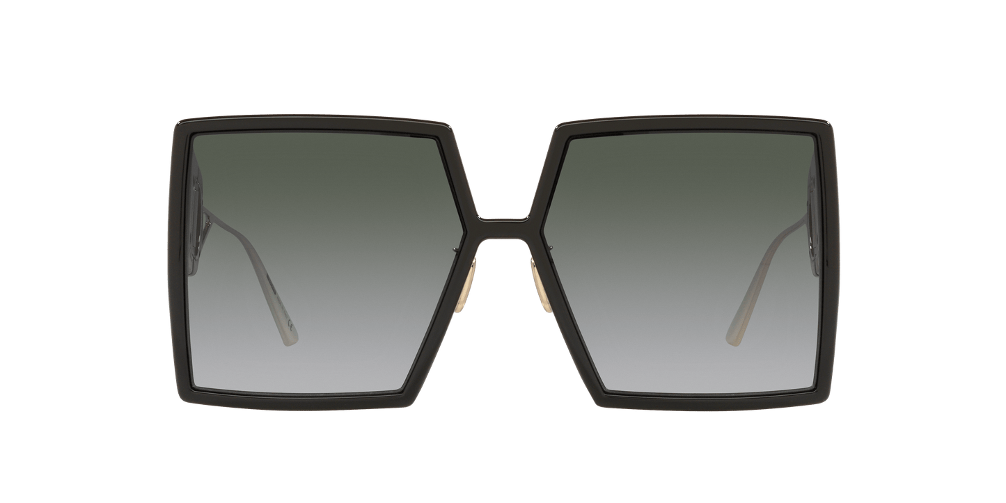 משקפי שמש של דיור שחור וזהב-עשן | Dior 30Montaigne SU Black & Gold-Smoke